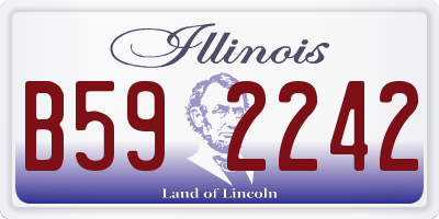 IL license plate B592242