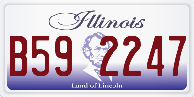 IL license plate B592247