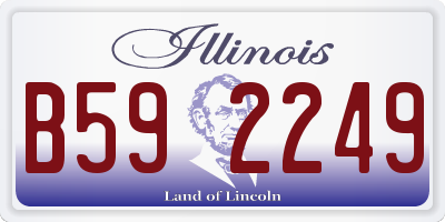 IL license plate B592249