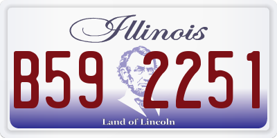 IL license plate B592251