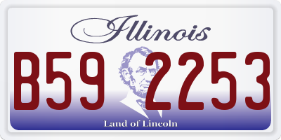 IL license plate B592253