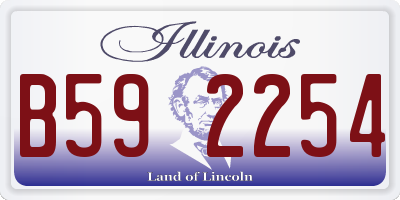 IL license plate B592254
