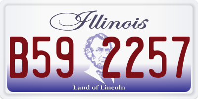 IL license plate B592257