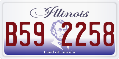 IL license plate B592258