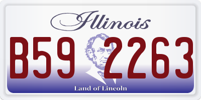 IL license plate B592263