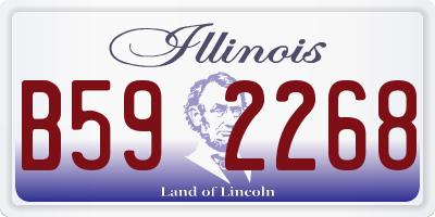 IL license plate B592268