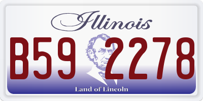 IL license plate B592278