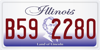 IL license plate B592280