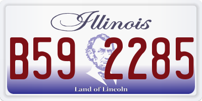 IL license plate B592285