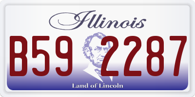 IL license plate B592287