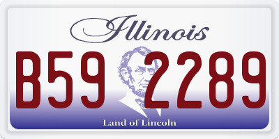 IL license plate B592289