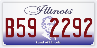 IL license plate B592292