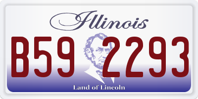 IL license plate B592293