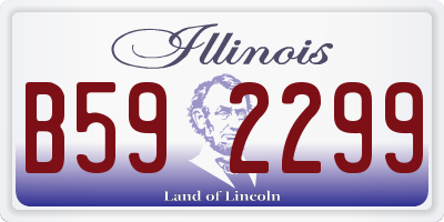 IL license plate B592299