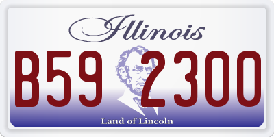 IL license plate B592300