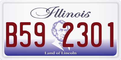 IL license plate B592301