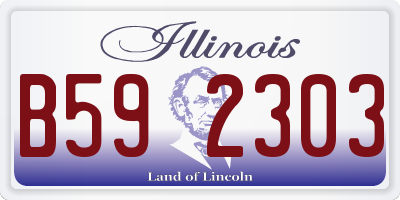 IL license plate B592303
