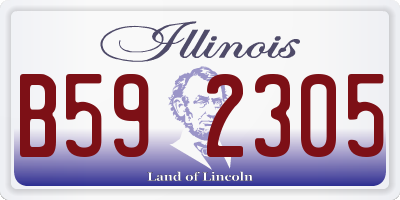 IL license plate B592305