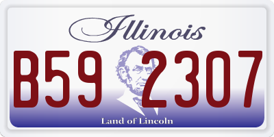 IL license plate B592307
