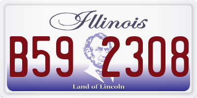 IL license plate B592308