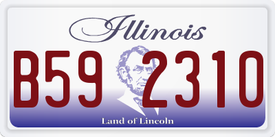 IL license plate B592310