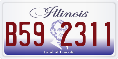 IL license plate B592311