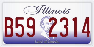 IL license plate B592314