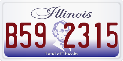 IL license plate B592315
