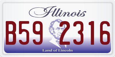 IL license plate B592316