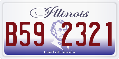 IL license plate B592321