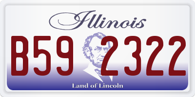 IL license plate B592322