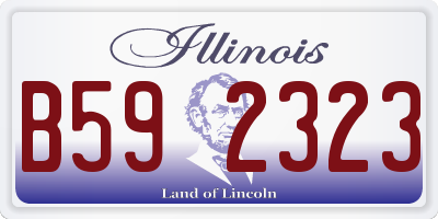IL license plate B592323