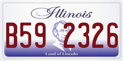 IL license plate B592326