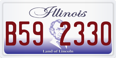 IL license plate B592330