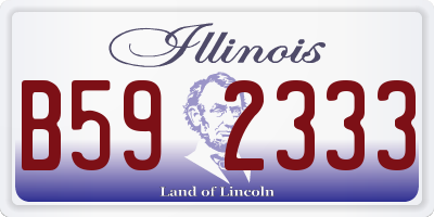 IL license plate B592333
