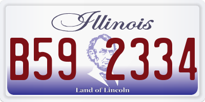 IL license plate B592334