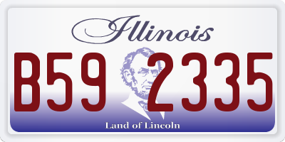 IL license plate B592335