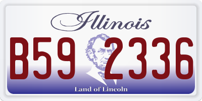 IL license plate B592336