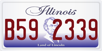 IL license plate B592339