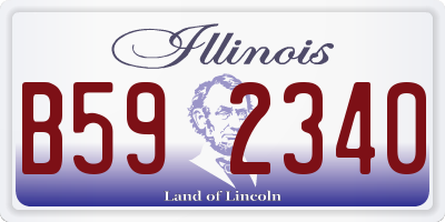 IL license plate B592340