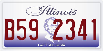 IL license plate B592341