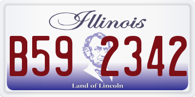 IL license plate B592342