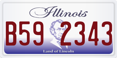 IL license plate B592343