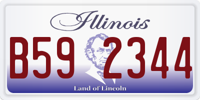 IL license plate B592344