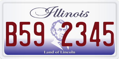 IL license plate B592345