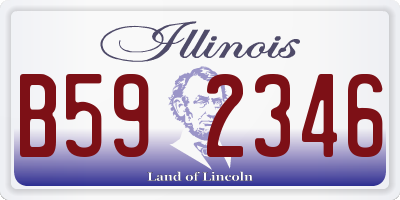 IL license plate B592346