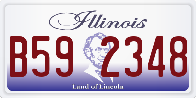 IL license plate B592348