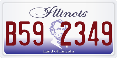 IL license plate B592349