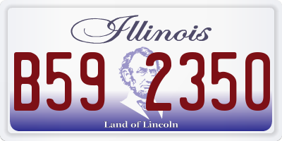 IL license plate B592350