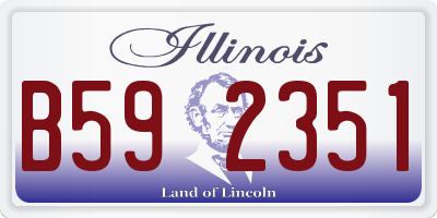IL license plate B592351
